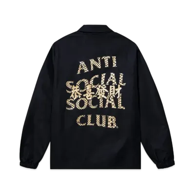 ANTI SOCIAL SOCIAL CLUB Year Of The Snake Calm Coaches Jacket "Black/Black"