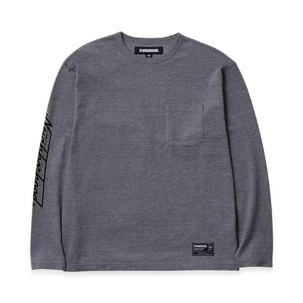 NEIGHBORHOOD Heather Fabric Crewneck LS "Gray"