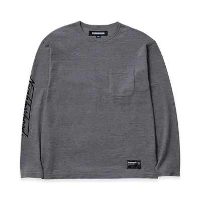 NEIGHBORHOOD Heather Fabric Crewneck LS "Gray"