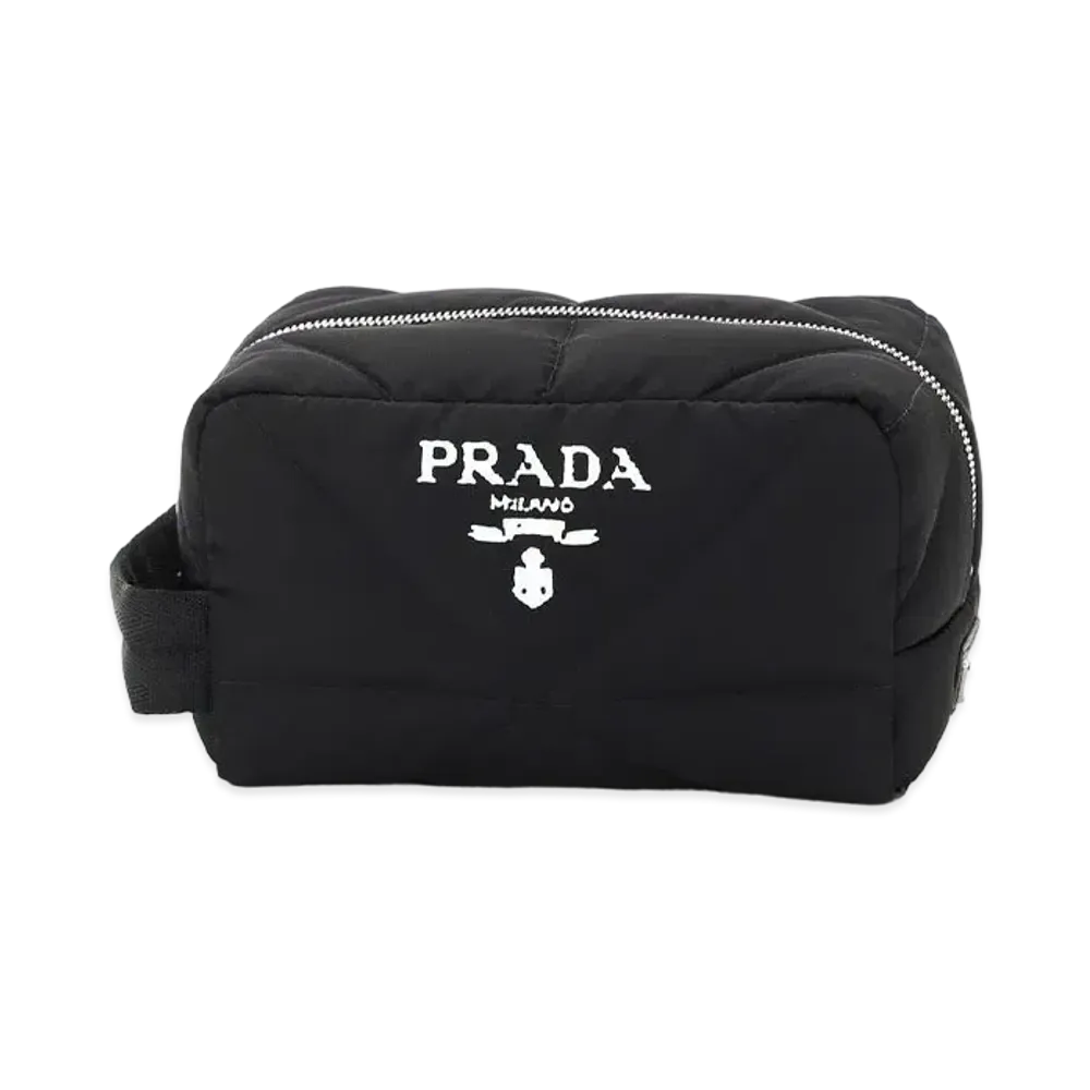 PRADA Re-Nylon x Leather Pouch "Black"