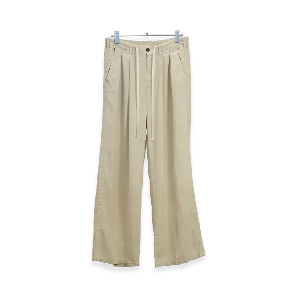 ANCELLM S/L Tuck Easy Slacks "D.White"