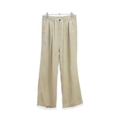 ANCELLM S/L Tuck Easy Slacks "D.White"