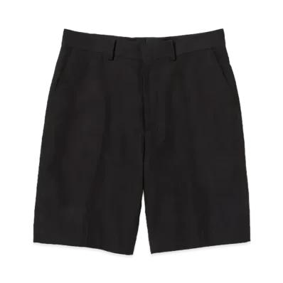 AURALEE Hard Twist Finx Linen Chino Shorts "Black"
