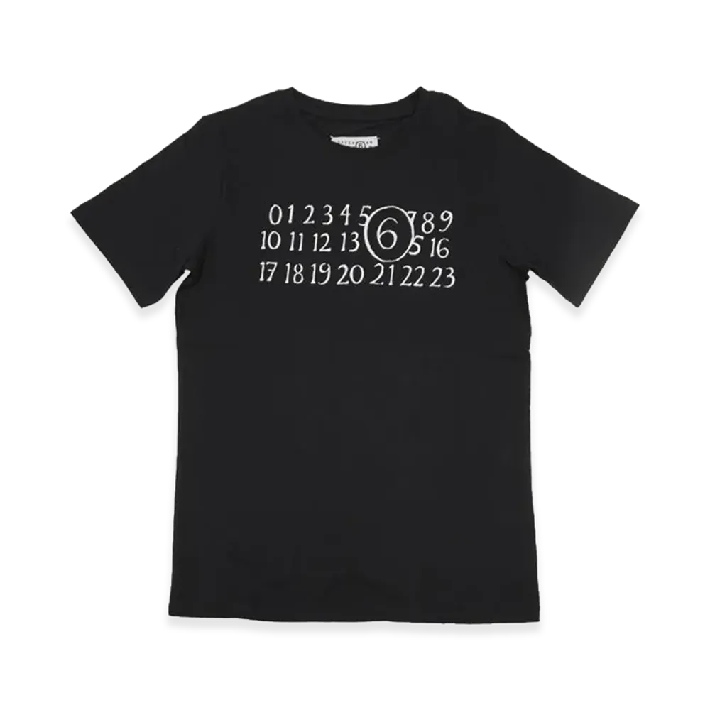 MM6 Maison Margiela Kids Numeric Logo T-Shirt "Black"