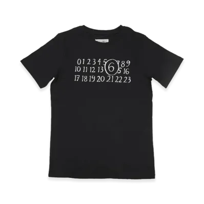 MM6 Maison Margiela Kids Numeric Logo T-Shirt "Black"