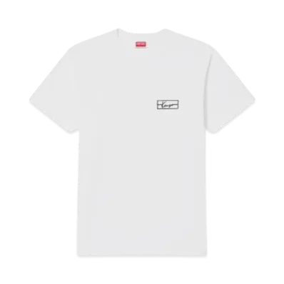 KENZO 'Weave' Embroidery Slim T-shirt "Off White"