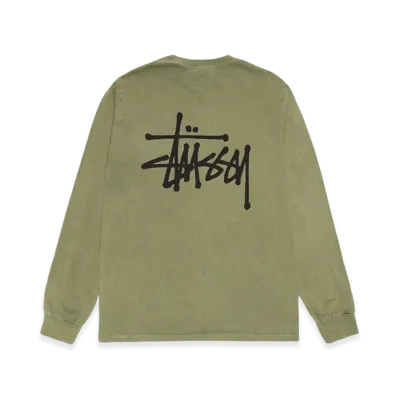 Stussy Basic Stussy Pigment Dyed LS Tee 2024 "Olive"