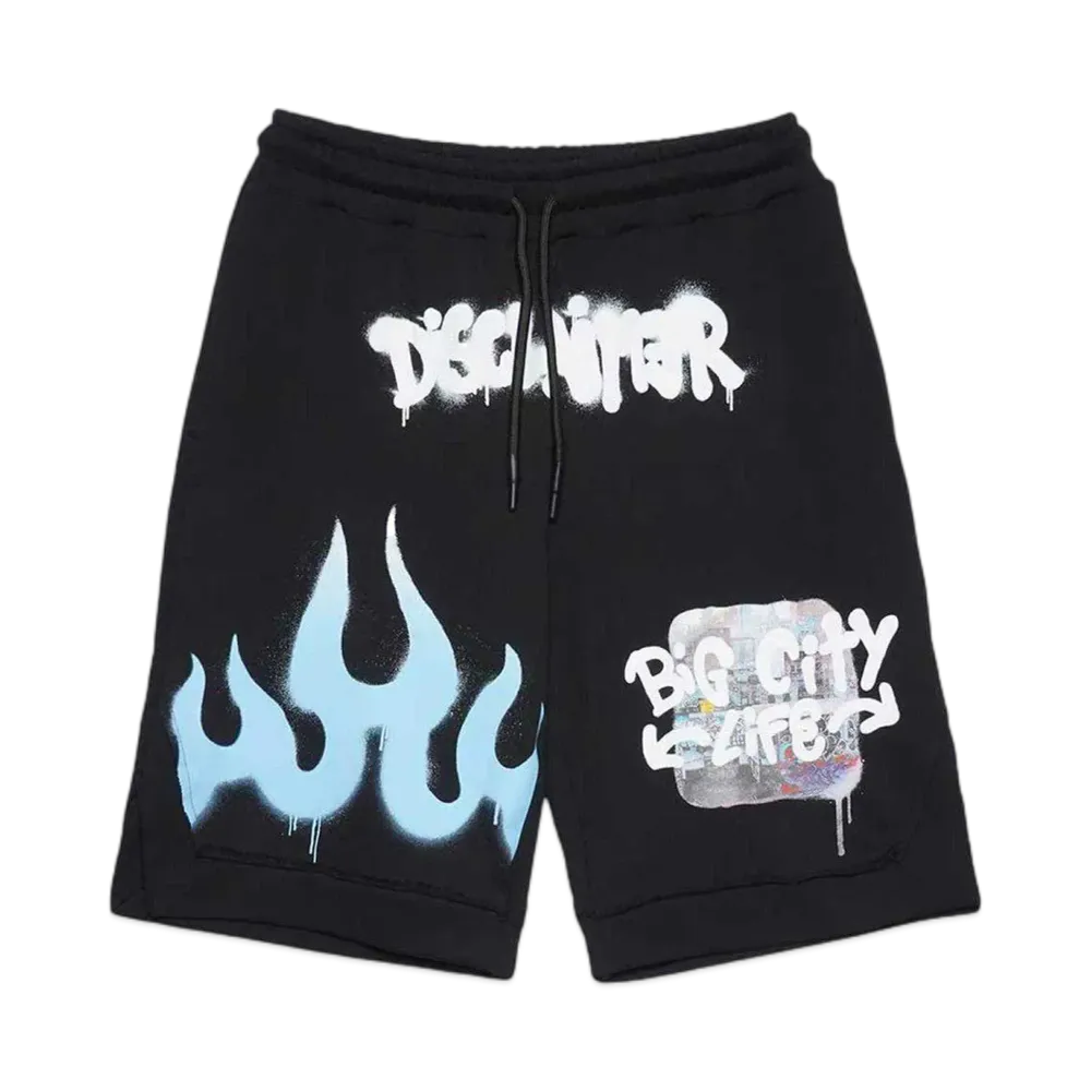 DISCLAIMER PANTALONR UOMO IN FELPA "NERO"