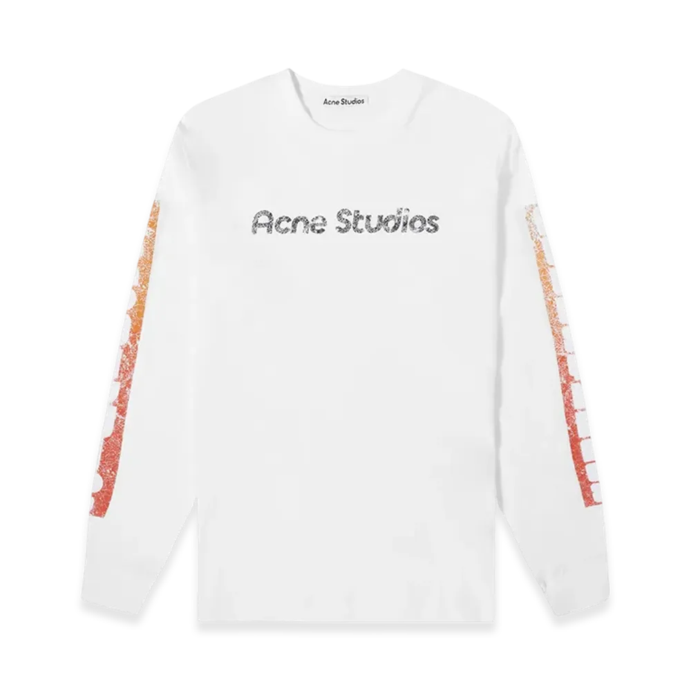 Acne Studios Logo Long Sleeve T-Shirt "Optic White"