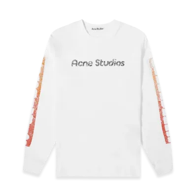 Acne Studios Logo Long Sleeve T-Shirt "Optic White"