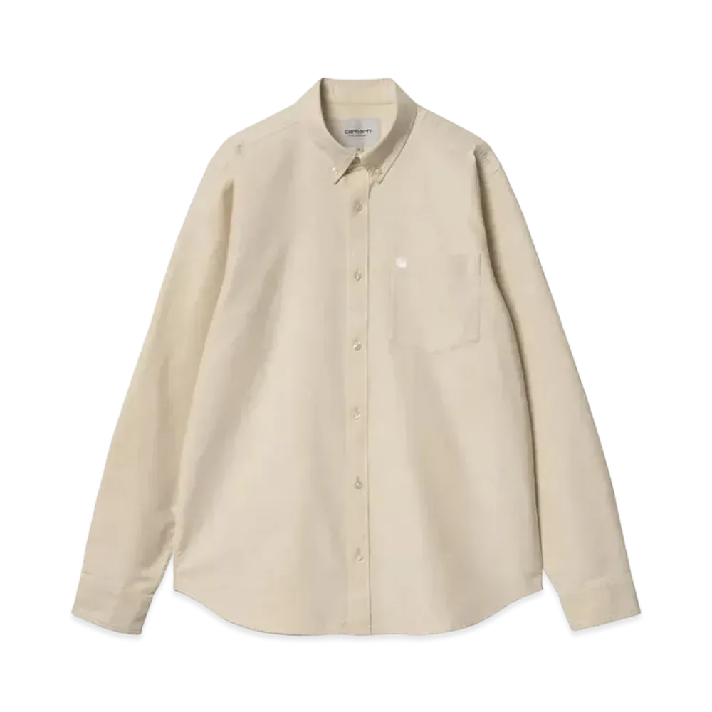 Carhartt L/S C-Logo Shirt "Cornsilk/White"