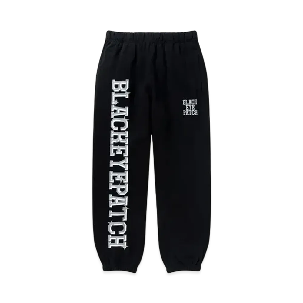 Black Eye Patch Iced College Sweat Pants "Black"