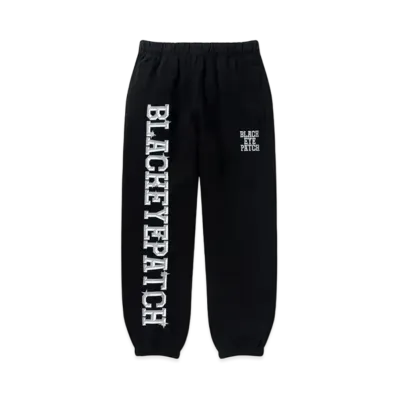 Black Eye Patch Iced College Sweat Pants "Black"