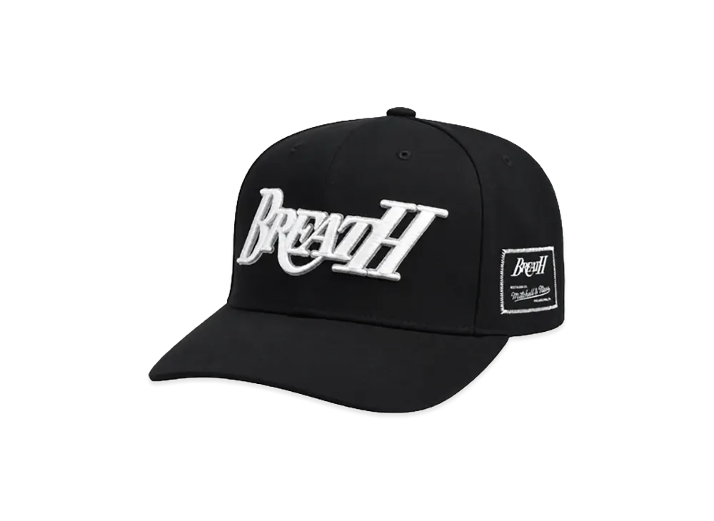 BREATH x Mitchell&Ness 6 Panel Snapback Cap "Black"