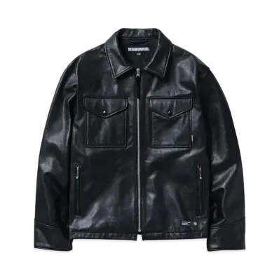 NEIGHBORHOOD Leather PM Jacket "Black"