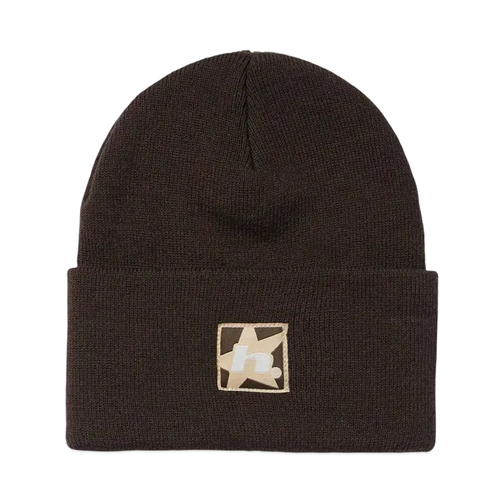 HUF Winter 24 Star Box Logo Beanie "Espresso"