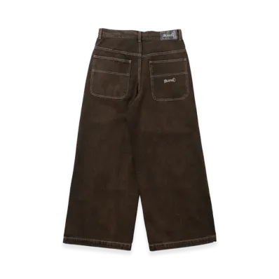 BLESS U BU Wash Baggy Denim "Dark Brown"