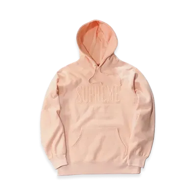 Supreme Embroidered Outline Hooded Sweatshirt (16FW) "Pink"