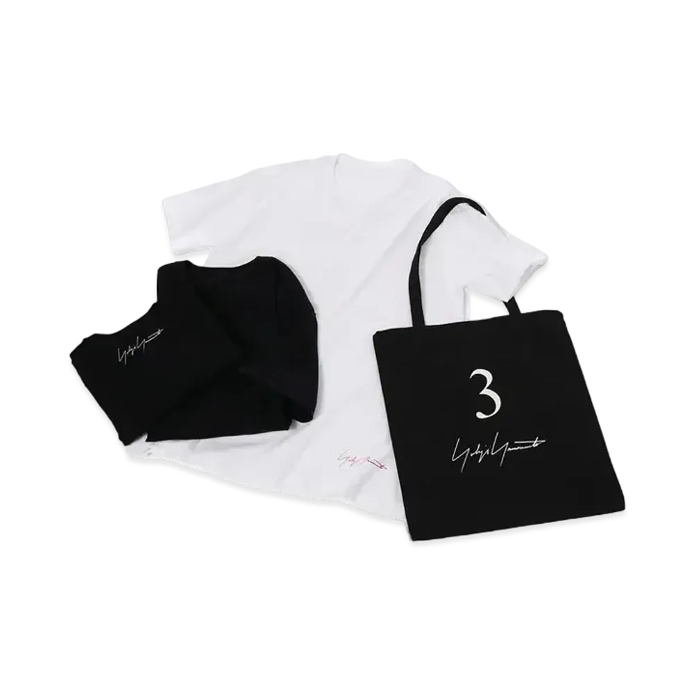 Yohji Yamamoto 3 PACK T-SHIRT "White/Black/Black"