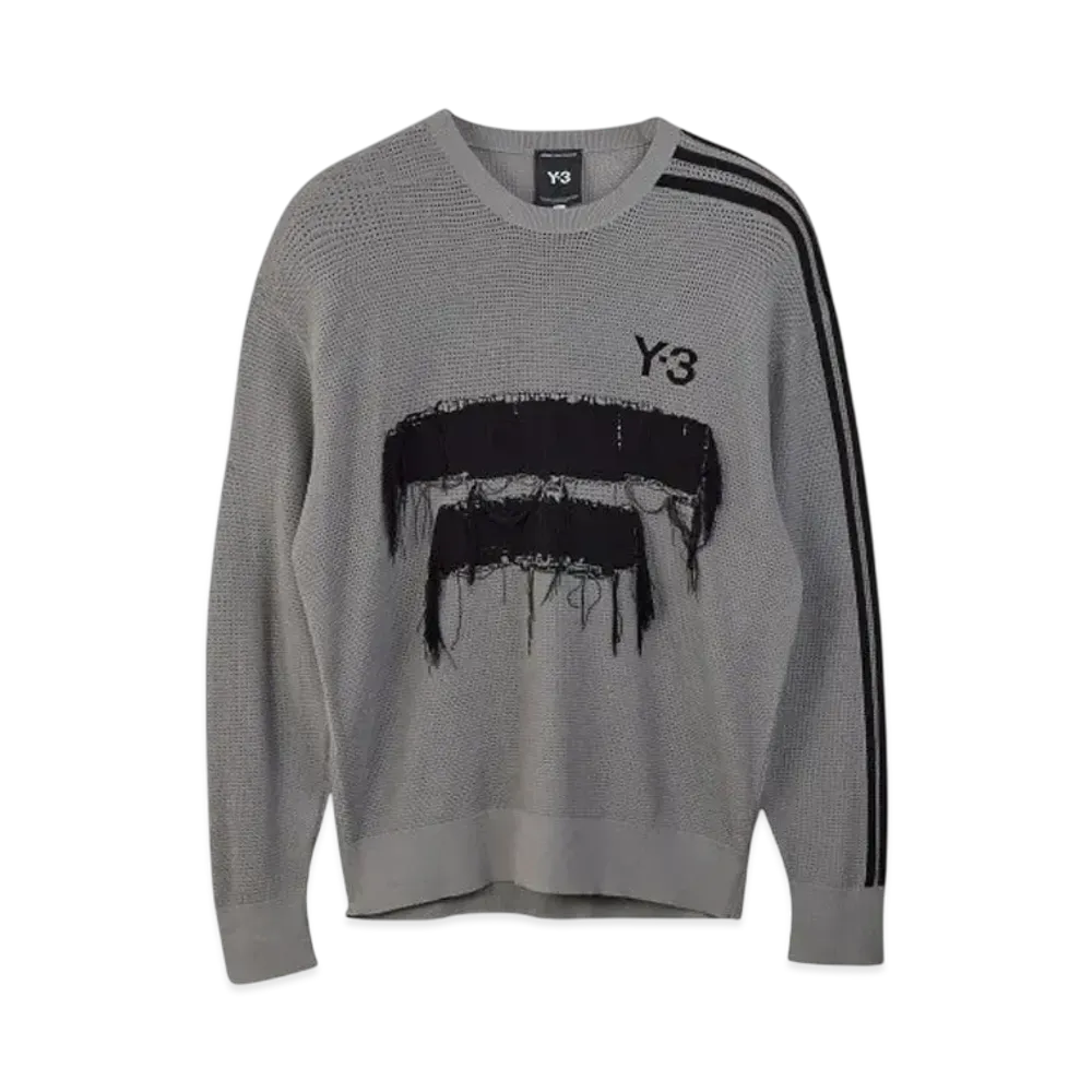 Y-3 U Graphic Knit Crew "Charcoal Solid Grey"