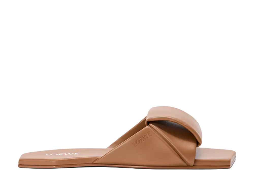 LOEWE Women's Origami Slide Lambskin "Mocha"
