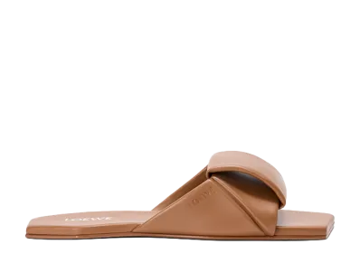 LOEWE Women's Origami Slide Lambskin "Mocha"