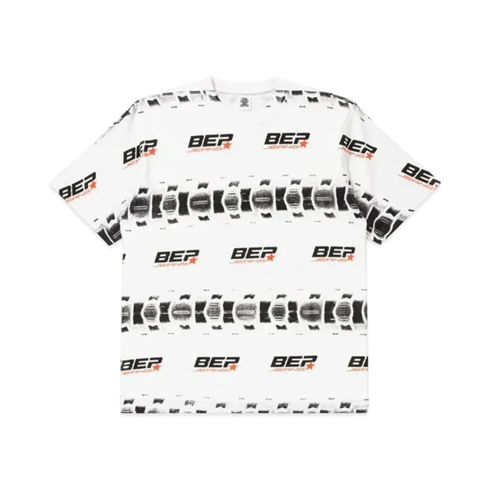 BlackEyePatch BEP Jeans Tire Bordered Tee "White"