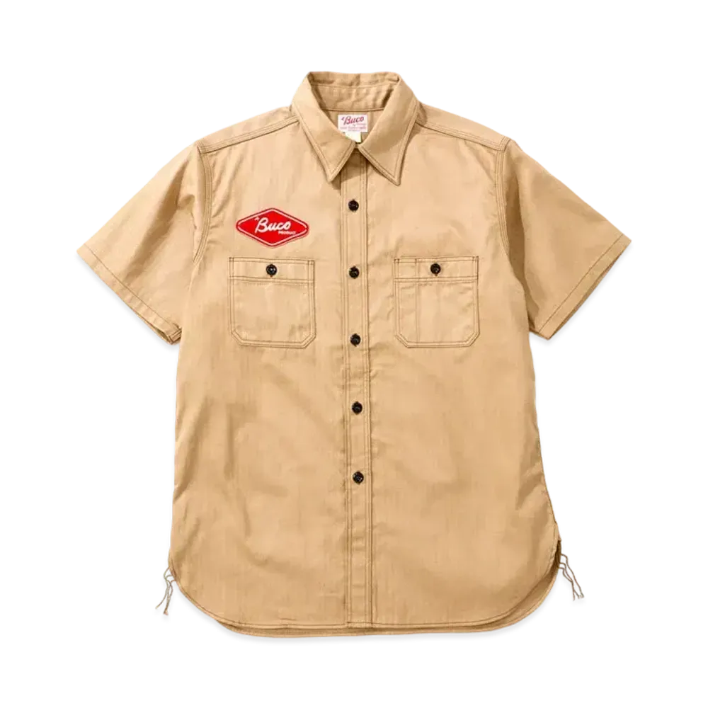THE REAL McCOY'S BUCO CLUB SHIRT S/S / ENGINEERS "Khaki"