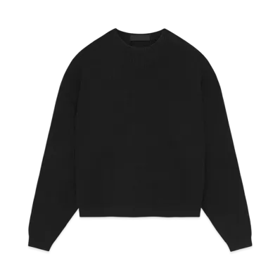 FEAR OF GOD Waffle Crewneck Sweater "Jet Black"