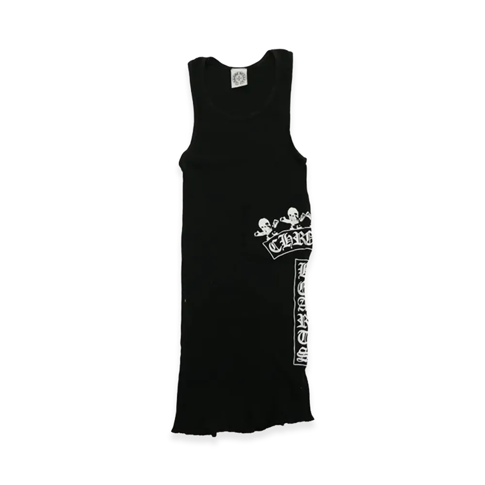 Chrome Hearts Foti Side Logo Print Rib Tank Top "Black"