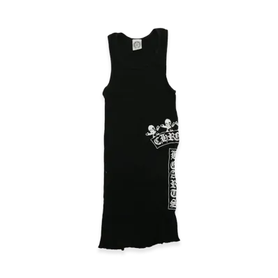 Chrome Hearts Foti Side Logo Print Rib Tank Top "Black"