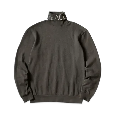 KAPITAL Waffle High Neck Long Tee "Charcoal"