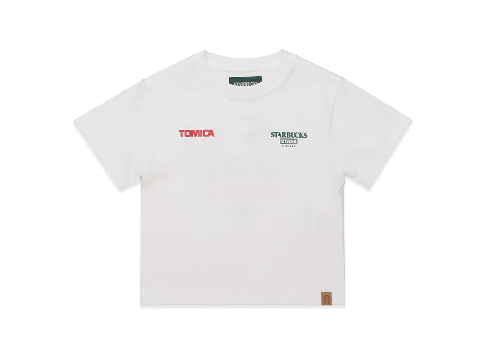 STARBUCKS STAND by BEAMS TOMICA Truck Print Kids T-Shirt B "White"