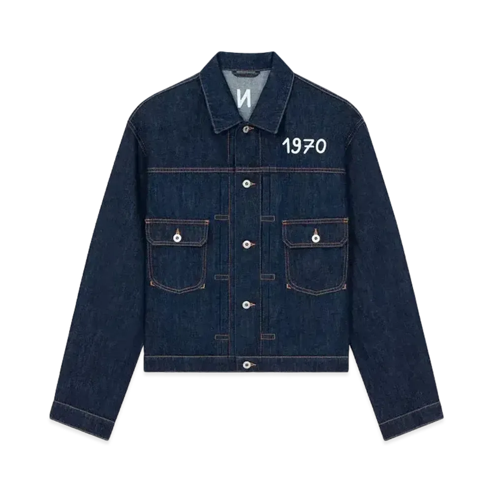 KENZO 'YEAR OF THE DRAGON' Embroidery Denim Trucker Jacket "Rinse Blue Denim"