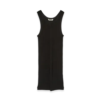 AURALEE Women's Organic Soft Rib Tank "Black"
