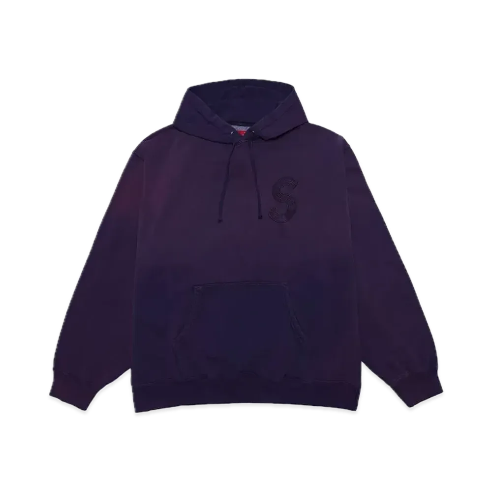 Supreme Overdyed S Logo Hooded Sweatshirt "Purple"