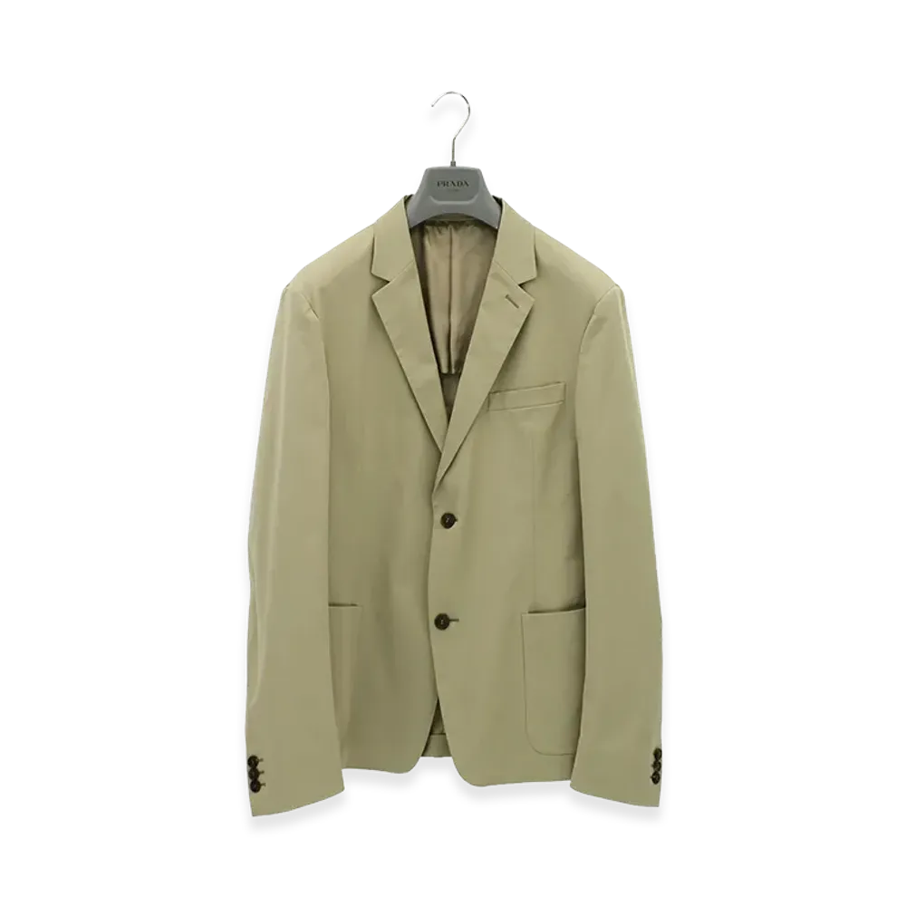 PRADA Giacca Gabardine Compa "Khaki"