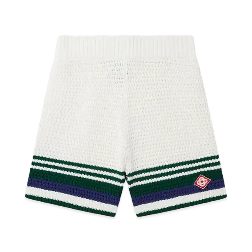 Casablanca Women's Crochet Tennis Shorts "White"
