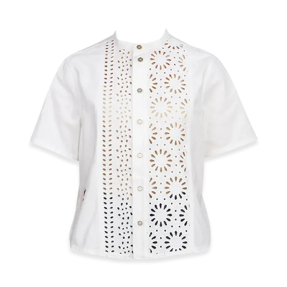 Dior Women's Button Short Blouse "White"