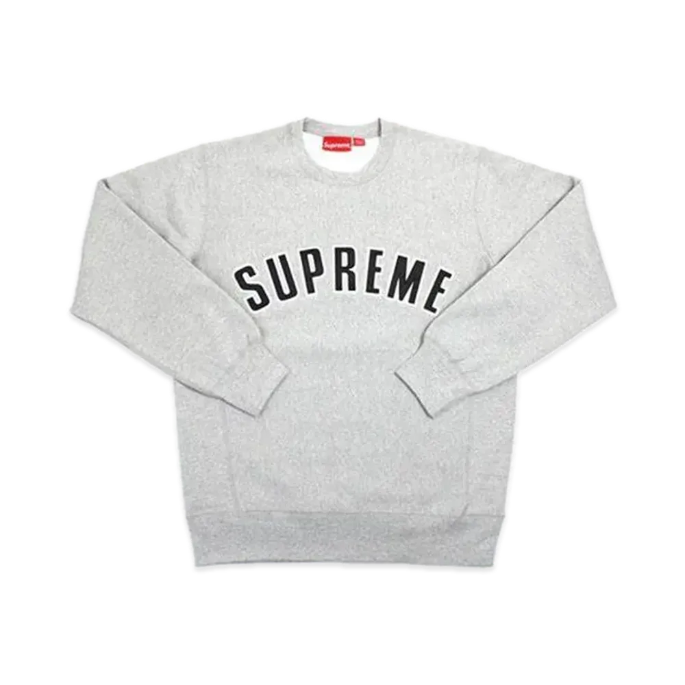 Supreme Arc Logo Crewneck "Heather Grey"
