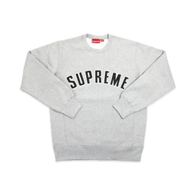 Supreme Arc Logo Crewneck "Heather Grey"