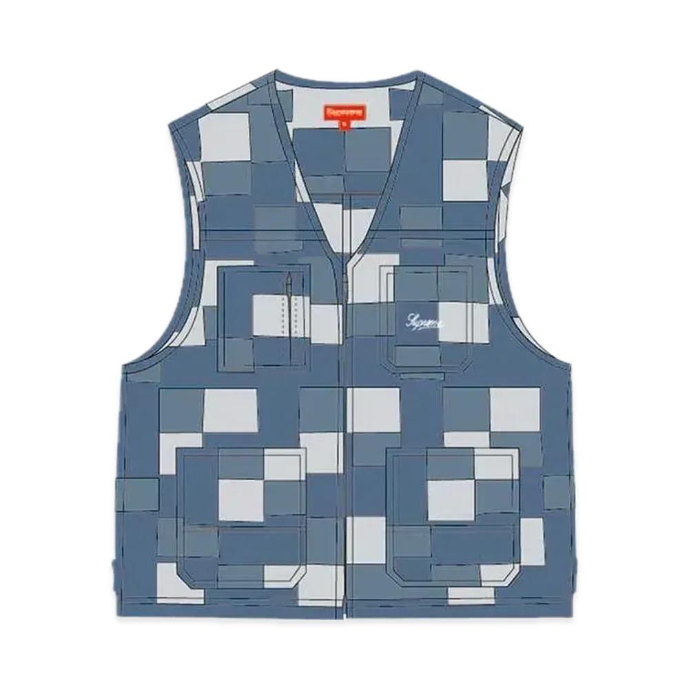 Supreme Patched Denim Vest "Blue"