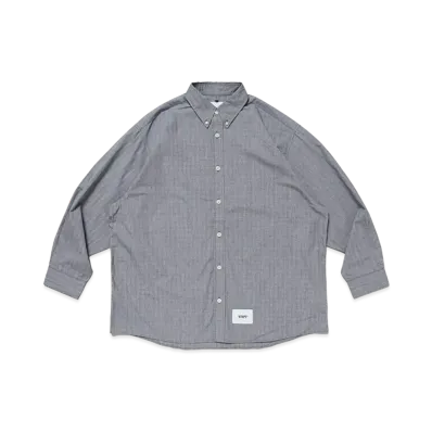 WTAPS BD 02 / LS / Cotton. Broadcloth. Textile. Protect "Black"