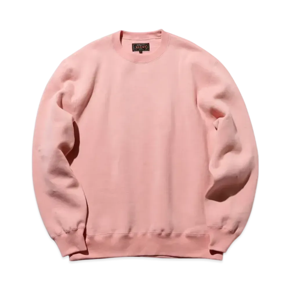 BEAMS Sweat Crew Raised Back "Pink"
