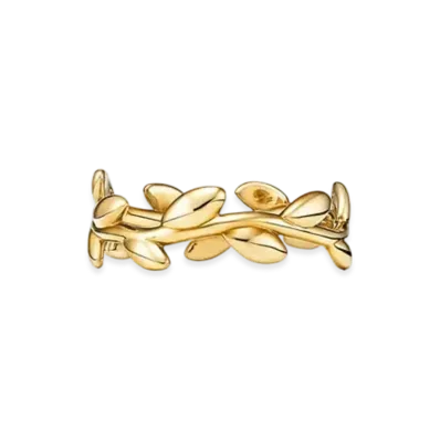 Tiffany & Co. Olive Leaf Band Ring "Yellow Gold"