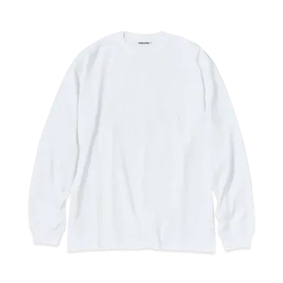 AURALEE Luster Plaiting L/S Tee "White"