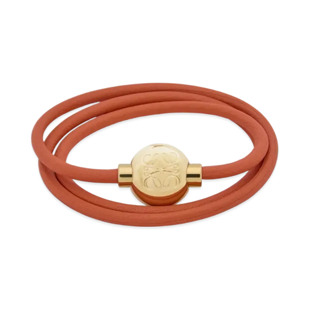 LOEWE Pebble Bracelet "Orange/Gold"