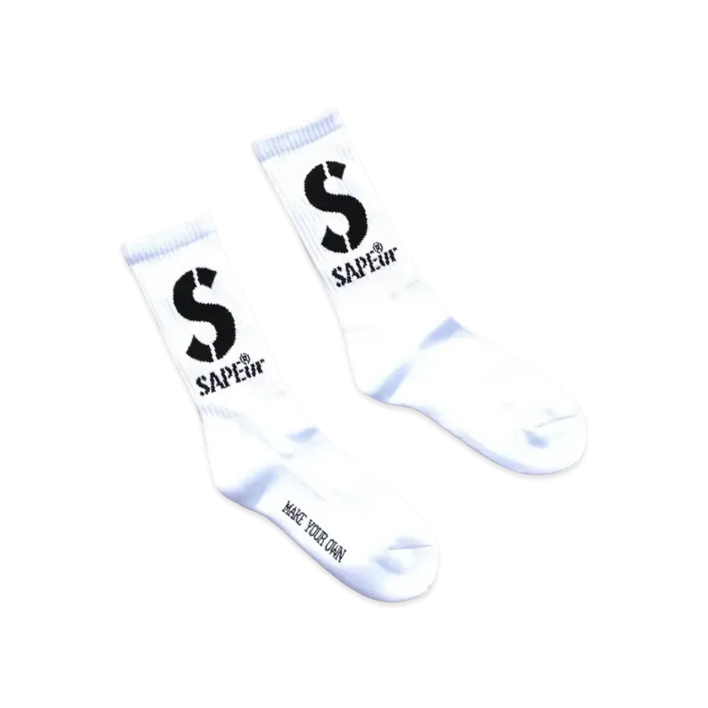 SAPEur Crew Socks S Logo "White"