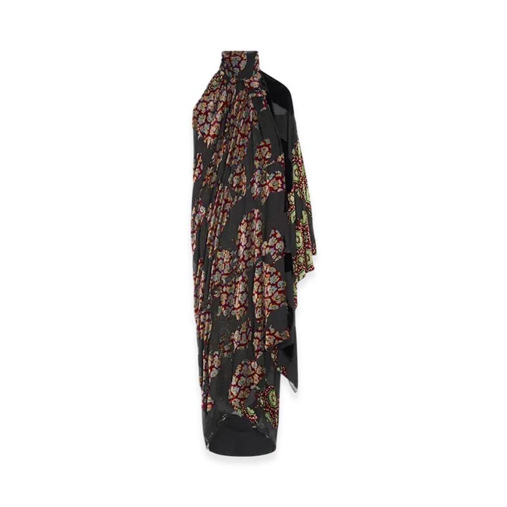 DRIES VAN NOTEN Women's Layered Viscose Silk Dress "Black"