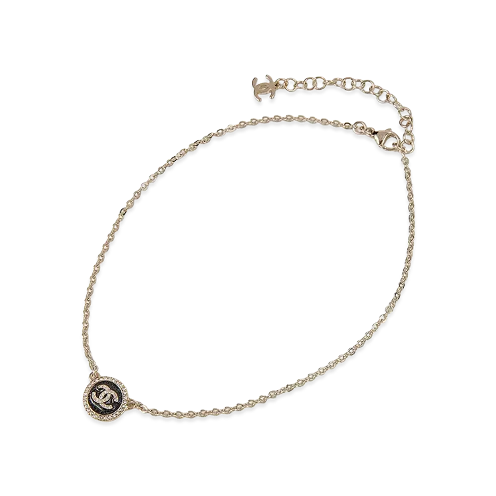 CHANEL Necklace "Gold/Rhinestone/Black"